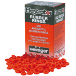 A box of 500 Heiniger Elastrator rings